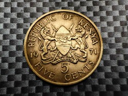 Kenya 5 cents, 1971