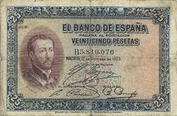 25 peseta pesetas 1926 Spanyolország
