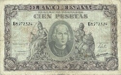 100 Pesetas pesetas 1940 Spain rare