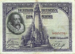 100 peseta pesetas 1928 Spanyolország