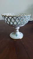 Openwork decorative bowl with an Indian basket pattern from Herend