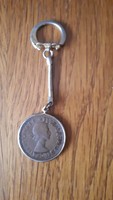 Antique 1958 Australian penny key ring