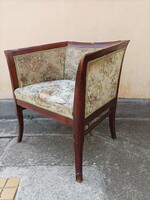 A turn-of-the-century Viennese armchair made of solid mahogany wood