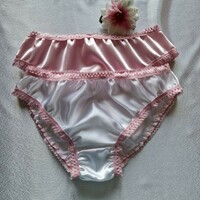 Fen48.5.1 - 2pcs women's underwear - traditional style satin panties m/40