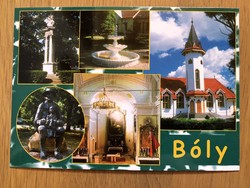 Bóly  képeslap   -  Postatiszta