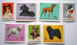 S2381-7 / 1967 Magyarországi Kutyafajták bélyegsor postatiszta