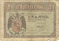 1 Peseta 1938 Spain 1.