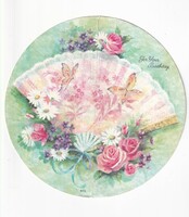 H:158 greeting card openable round