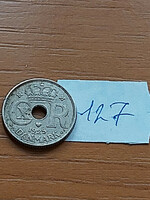 Denmark 10 öre 1925 copper-nickel, x. King Christian (Christian) 127.
