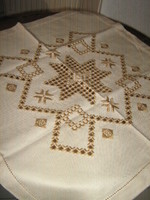 Beautiful and elegant woven azure beige tablecloth