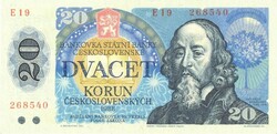 20 korun korona 1988 Csehszlovákia aUNC