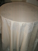 Beautiful and elegant pink beige damask tablecloth