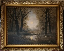 From HUF 1! The huge landscape of László Kóvás Kézdi! In original condition, in original frame! 100X125cm