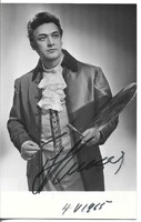 Autograph, dedicated, handwritten signature of opera singer Nikola Nikolov on photo page.