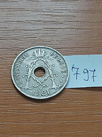 Belgium belgie 25 centimes 1921 copper-nickel, i. King Albert #797