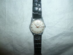 Old Czechoslovak premium wind-up date men's wristwatch