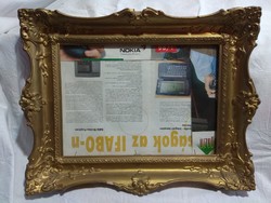 Blondel gilded picture frame (nest size 35 x 25 cm) glazed, damaged