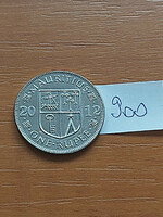 Mauritius 1 Rupee 2012 Copper-Nickel, Coat of Arms #900