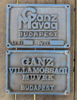 Máv v63 1987/10230 ferencváros - ganz mávag vm15-1 cast locomotive signs