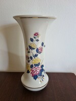Hollóháza vase with floral pattern, 26 cm high