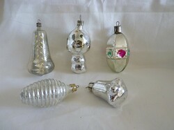 Old glass Christmas tree decorations! - 5 glass ornaments in one!