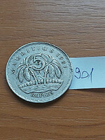 Mauritius 5 Rupees Rupees 1987 President, Copper-Nickel, Diameter: 31mm #901