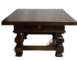 Rustic style, robust, extremely heavy hardwood coffee table