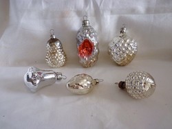 Old glass Christmas tree decorations! - 6 glass ornaments in one!