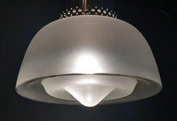 Huge bauhaus ceiling lamp with negotiable Murano shade