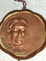 Erika Ligeti (1934-2004) Kovács Margit ceramic bronze plaque marked and tied