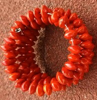 Brown-red multi-row bracelet - bangle