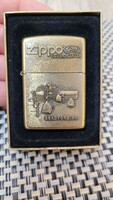 Zippo petrol lighter.