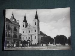 Képeslap, Zalaegerszeg Róm.kath. plébánia templom és városháza látkép 1937