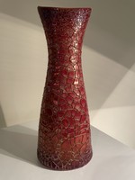 Zsolnay repesztett ökörvérmázas váza