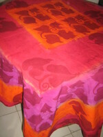 Wonderful vintage batik with new color cotton tablecloth