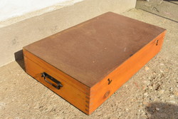 Wooden chest, old retro chest, antique, storage