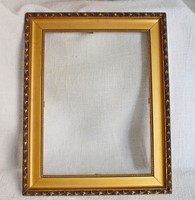 Képkeret , keret , üvegezett , arany színű 40 x 31,5 cm , 4,3 cm keretvastagság