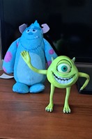 Monsters, Inc. Sullivan plush and mike wazowski plastic figure