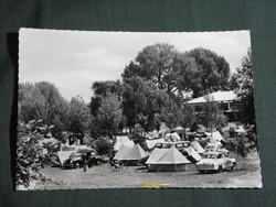 Postcard, balaton doll, camping, camping, tent, car, view