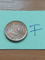 St. Tomé e principe 20 centavos 1971 bronze #f
