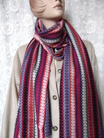Beautiful multicolored - tasseled - beaded scarf, stole