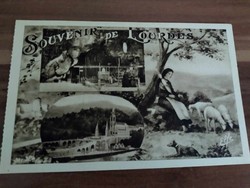 Régi vallásos francia képeslap,Lourdes, postatiszta