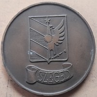 Szeged. Medal, plaque. 60 mm. (There is a post office) !