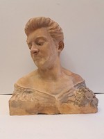 Antique terracotta female bust large size