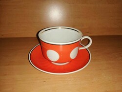 Orosz porcelán pöttyös teás csésze aljjal (26/d)