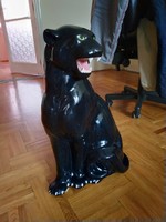 Ceramic black panther---large size