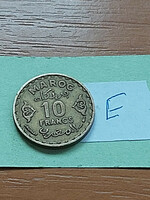 Morocco morocco 10 francs 1952 1371 copper-aluminum-nickel, v. Mohamed #e