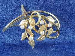 Andreas daub gold-plated brooch