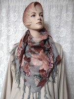 Beautiful hydrangea and rose pattern scarf