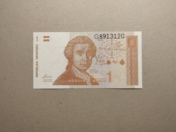 Horvátország-1 Dinara 1991 UNC